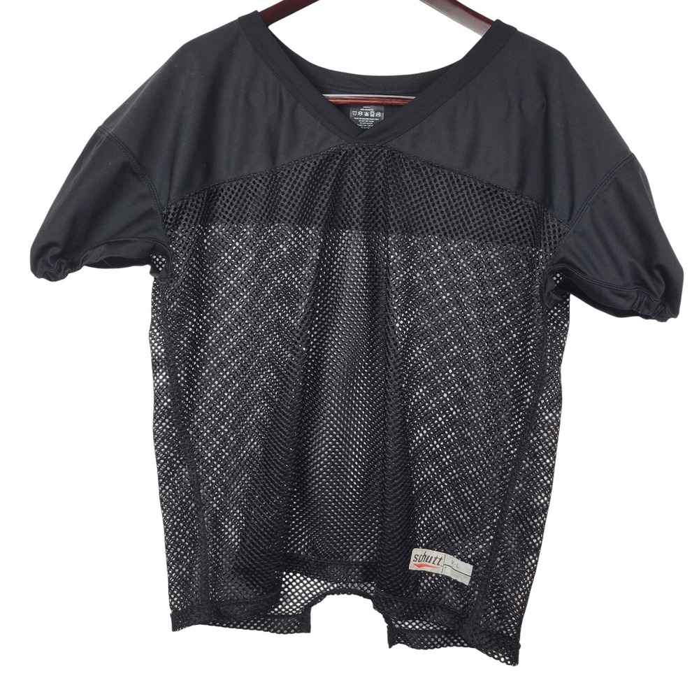 Schutt Varsity Football Practice Jersey Black Mesh Youth Large Sportswear